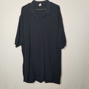 Sel Classic Cotton Polo Shirt Navy Blue Men's Size 2XL